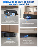 ECOVACS DEEBOT T80 Omni Robot Aspirateur Laveur 18000Pa avec Station