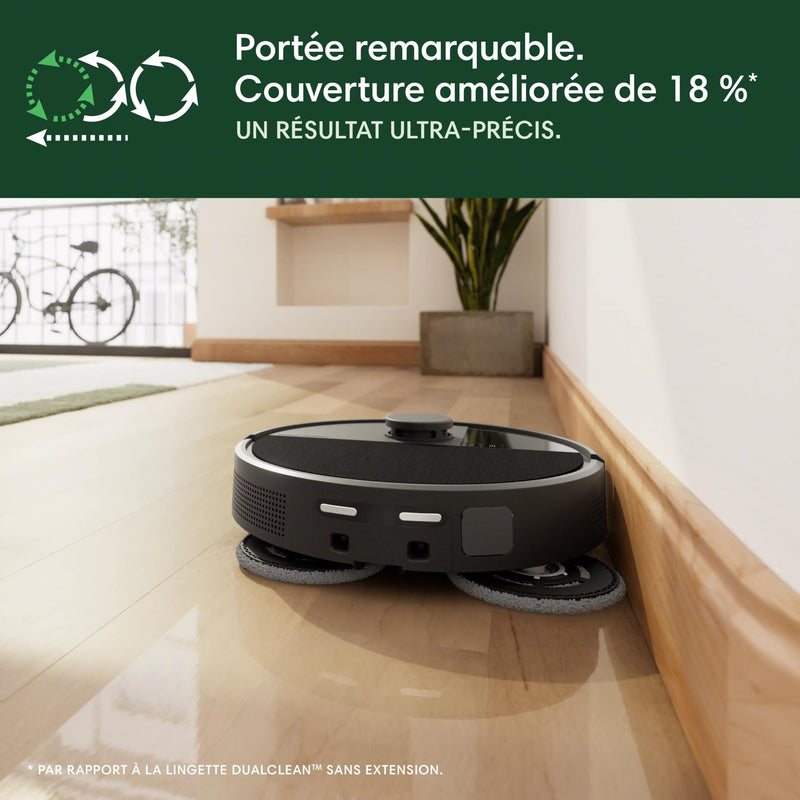 iRobot Roomba Plus 505 Combo Robot Aspirateur Laveur avec Base AutoWash Noir