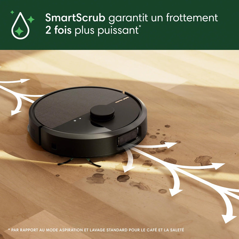 iRobot Roomba Plus 505 Combo Robot Aspirateur Laveur avec Base AutoWash Noir
