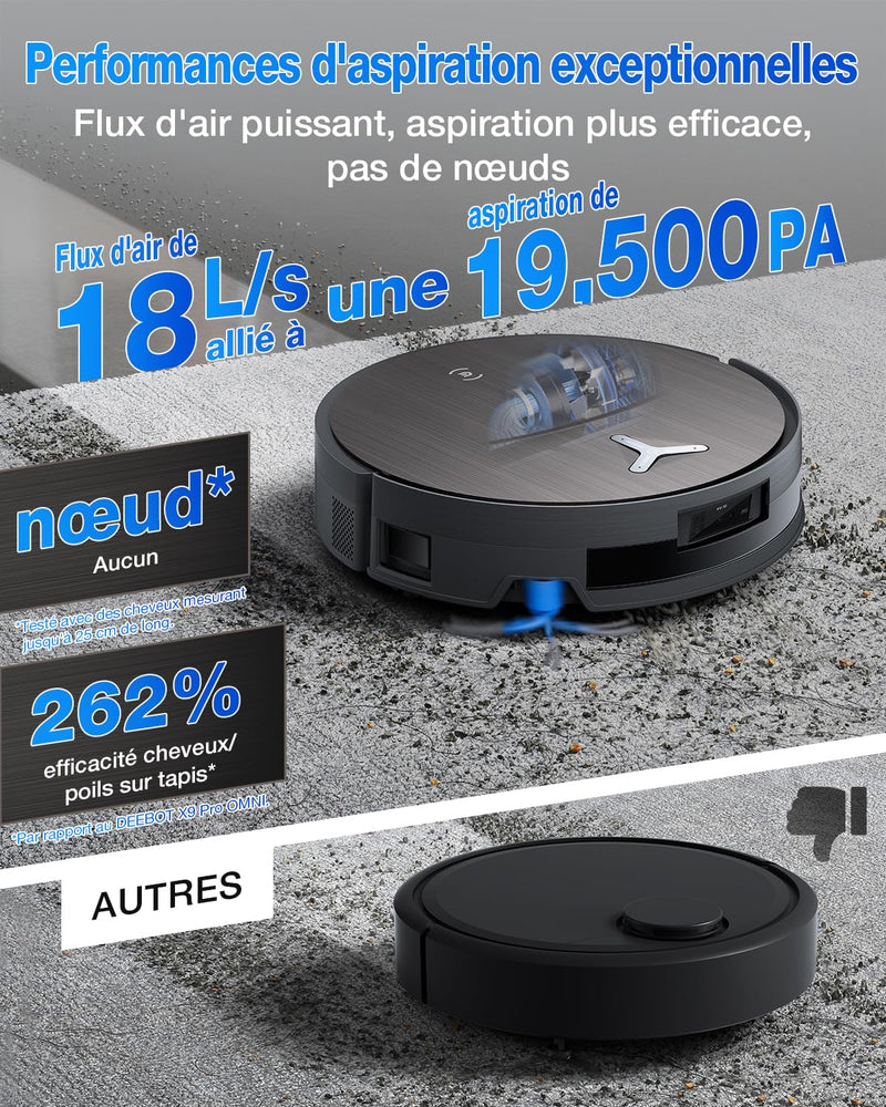 ECOVACS DEEBOT X11 Pro Robot Aspirateur Laveur 19500Pa avec Station