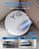 ECOVACS DEEBOT T80 Omni Robot Aspirateur Laveur 18000Pa Lavage Chaud 40-75℃ Blanc