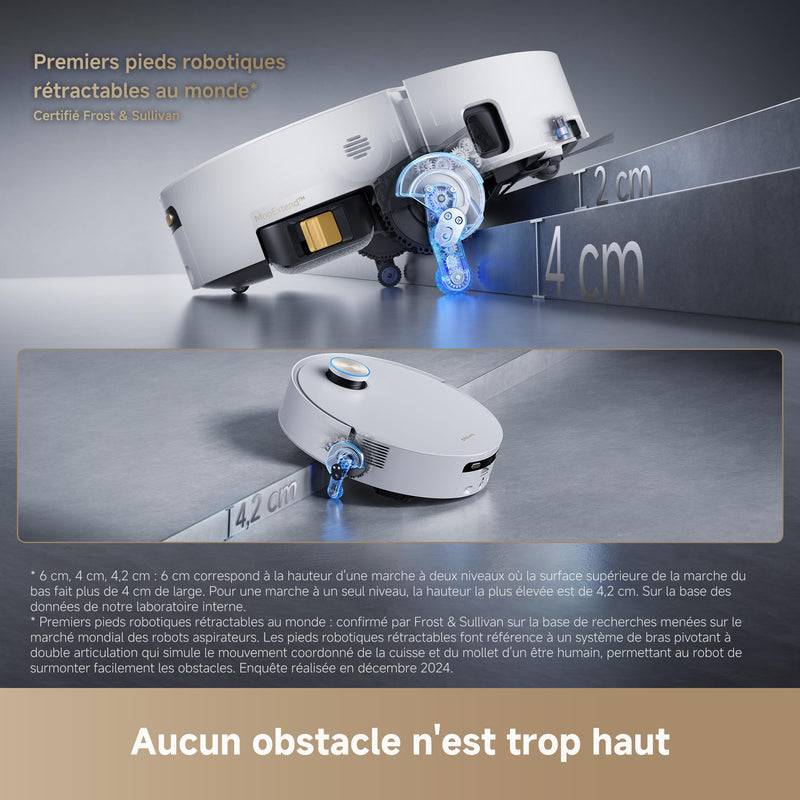 Dreame Aqua10 Ultra Robot Aspirateur Laveur avec Vidage Automatique 25000Pa
