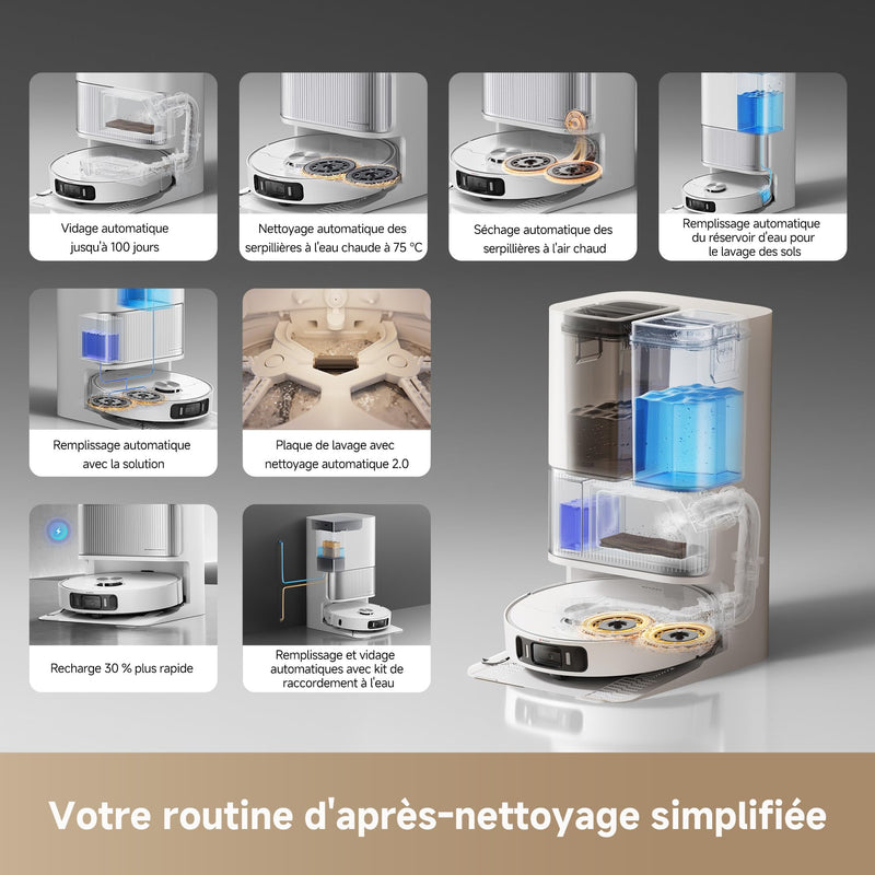 Dreame L40 Ultra Robot Aspirateur 19000 Pa avec Serpillière et Dock
