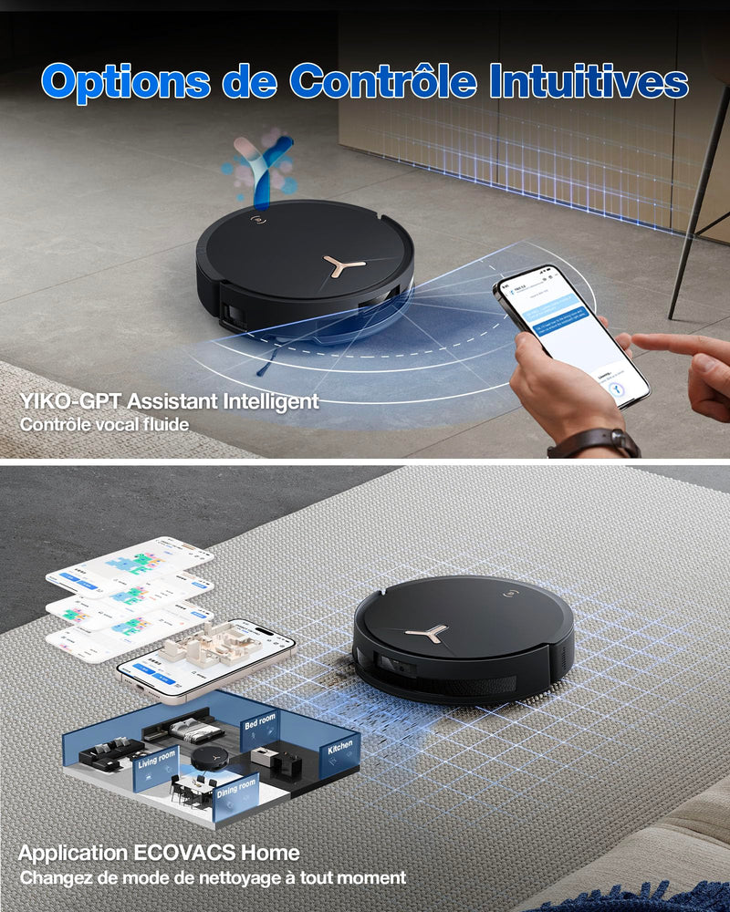 ECOVACS DEEBOT T50 Max Pro Omni GEN2 Robot Aspirateur 18500Pa