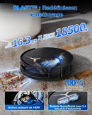 ECOVACS T50 Max Pro Omni Robot Aspirateur Laveur 18500Pa Lavage Chaud Noir