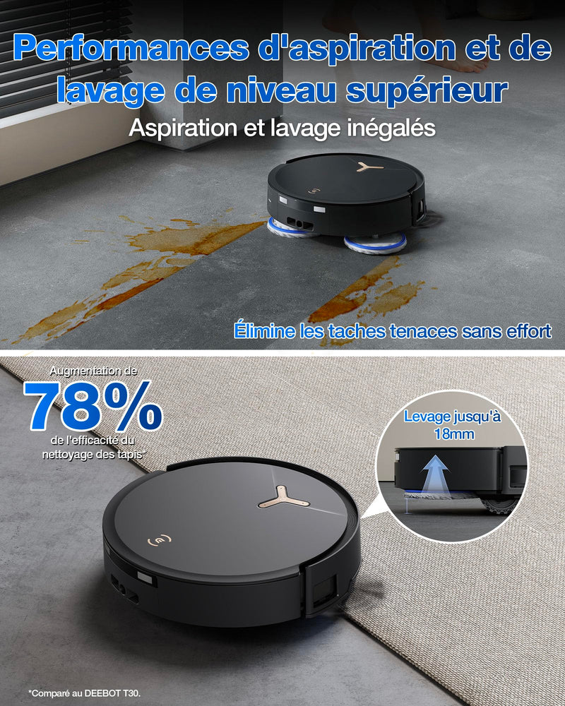 ECOVACS DEEBOT T50 Max Pro Omni GEN2 Robot Aspirateur 18500Pa