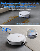 ECOVACS T50 Max Pro GEN2 Robot Aspirateur Laveur 18500Pa avec Station Blanc